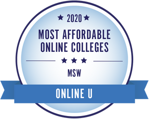 2020 Most Affordable Online Colleges MSW Online U badge
